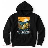 Retro Yellowstone National Park Wpa Style Lower Falls Hoodie thumb 0