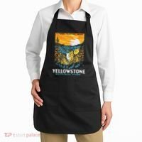 Retro Yellowstone National Park Wpa Style Lower Falls Apron thumb 2