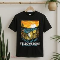 Retro Yellowstone National Park Wpa Style Lower Falls T-Shirt thumb 2