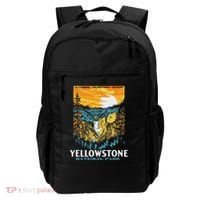 Retro Yellowstone National Park Wpa Style Lower Falls Backpack thumb 0