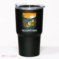 Retro Yellowstone National Park Wpa Style Lower Falls Tumbler thumb 0