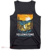 Retro Yellowstone National Park Wpa Style Lower Falls Tank Top thumb 0