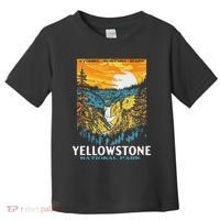 Retro Yellowstone National Park Wpa Style Lower Falls Toddler T-Shirt thumb 0