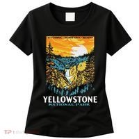 Retro Yellowstone National Park Wpa Style Lower Falls Women's T-Shirt thumb 0