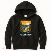 Retro Yellowstone National Park Wpa Style Lower Falls Kids Hoodie thumb 0