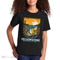 Retro Yellowstone National Park Wpa Style Lower Falls Kids T-Shirt thumb 2
