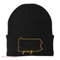Retro Yinz Pittsburgh PA Home State Outline Beanie thumb 0