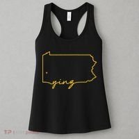 Retro Yinz Pittsburgh PA Home State Outline Women's Tank Top thumb 3