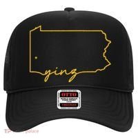 Retro Yinz Pittsburgh PA Home State Outline Hat thumb 0