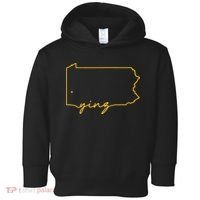 Retro Yinz Pittsburgh PA Home State Outline Toddler Hoodie thumb 0