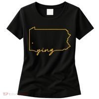 Retro Yinz Pittsburgh PA Home State Outline Women's T-Shirt thumb 0