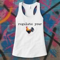 Regulate Your Rooster Funny Women's Tank Top thumb 3