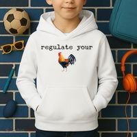 Regulate Your Rooster Funny Kids Hoodie thumb 2
