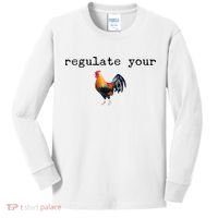 Regulate Your Rooster Funny Kids Long Sleeve Shirt thumb 0