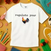 Regulate Your Rooster Funny Kids T-Shirt thumb 3