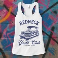 Redneck Yacht Social Club Party In Slow Motion Women's Tank Top thumb 3
