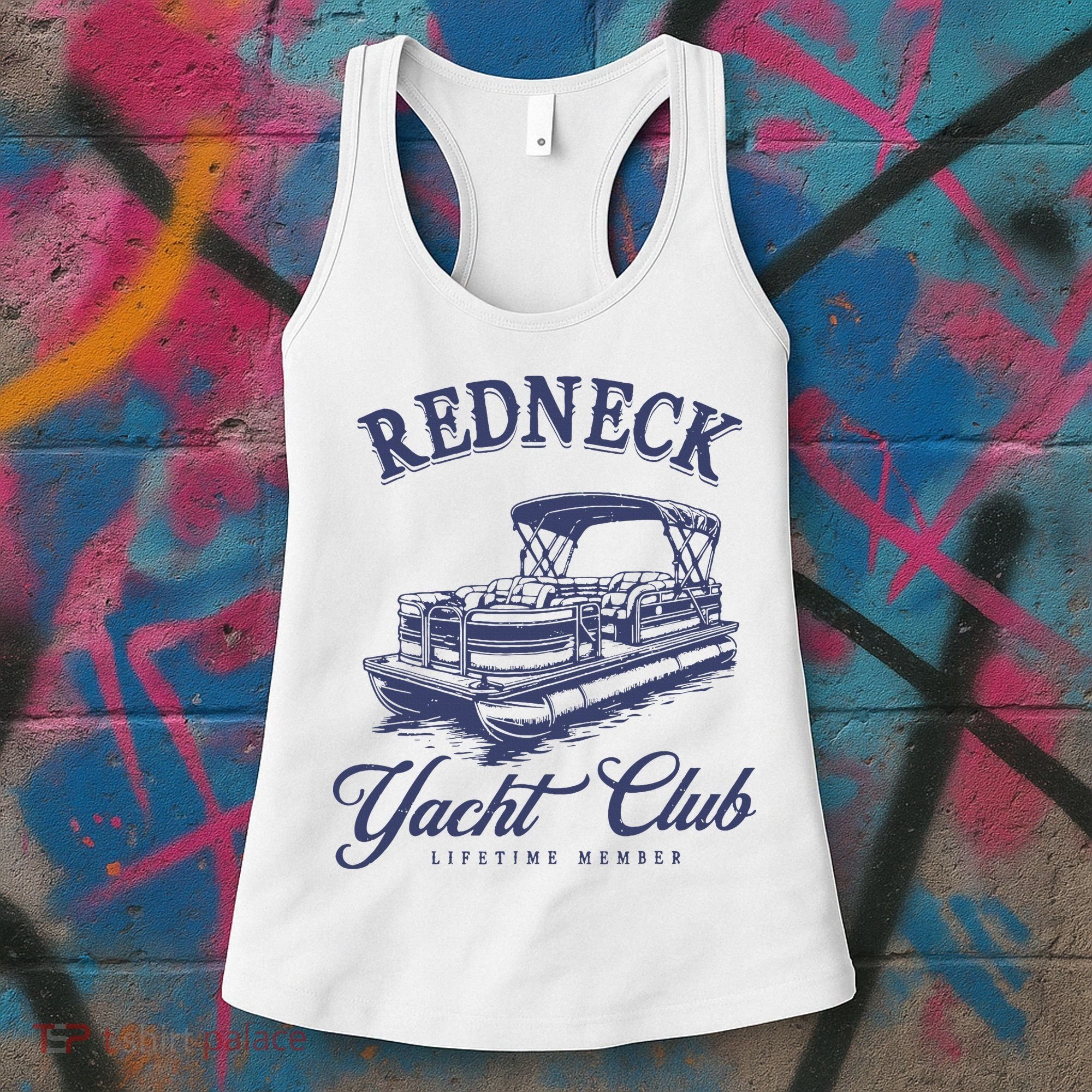 Redneck Yacht Social Club Party In Slow Motion Women's Tank Top