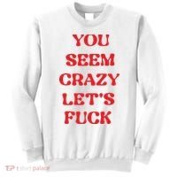 Rockstar You Seem Crazy LetS Fuck Sweatshirt thumb 0