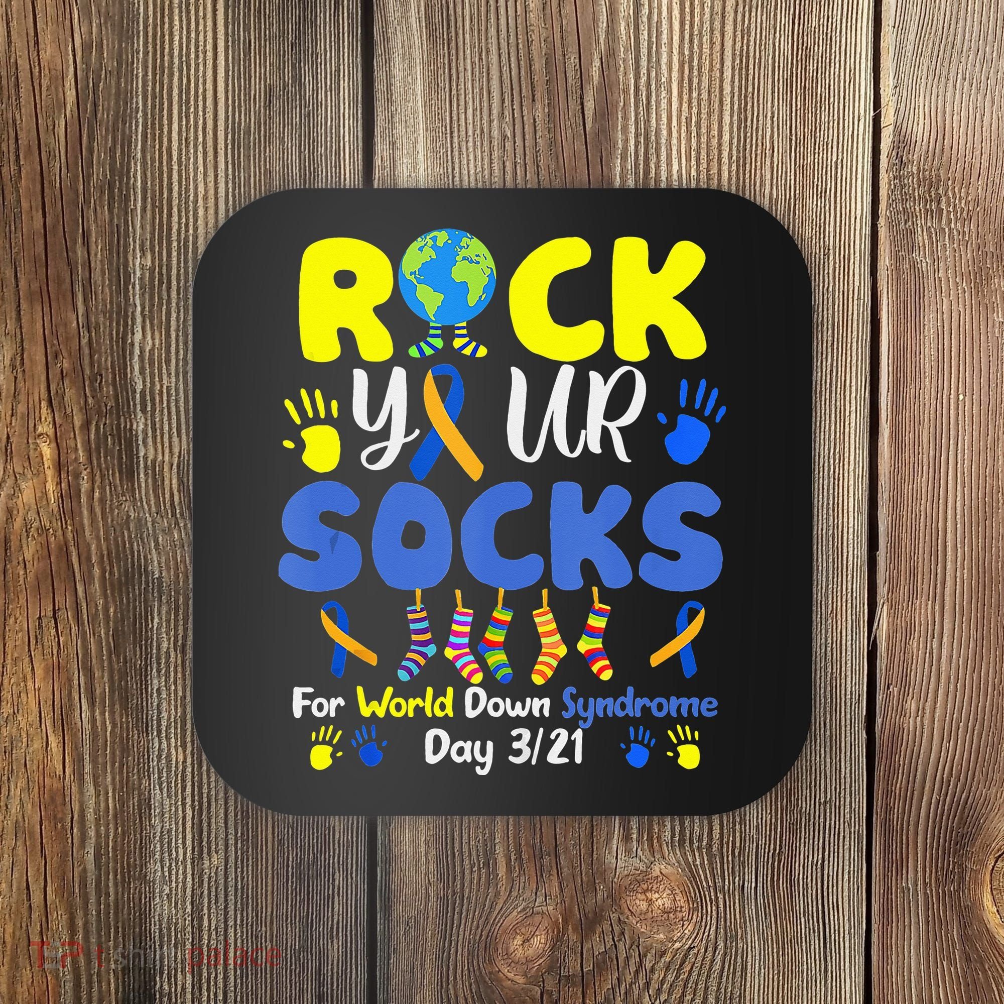 Rock Your Socks For World Down Syndrome Day Coaster