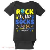 Rock Your Socks For World Down Syndrome Day Baby Bodysuit thumb 0