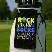 Rock Your Socks For World Down Syndrome Day Golf Towel thumb 2
