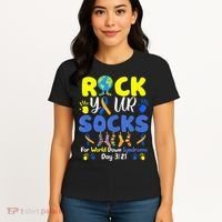 Rock Your Socks For World Down Syndrome Day Women's T-Shirt thumb 4