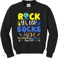 Rock Your Socks For World Down Syndrome Day Kids Sweatshirt thumb 0