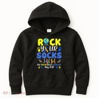 Rock Your Socks For World Down Syndrome Day Kids Hoodie thumb 0
