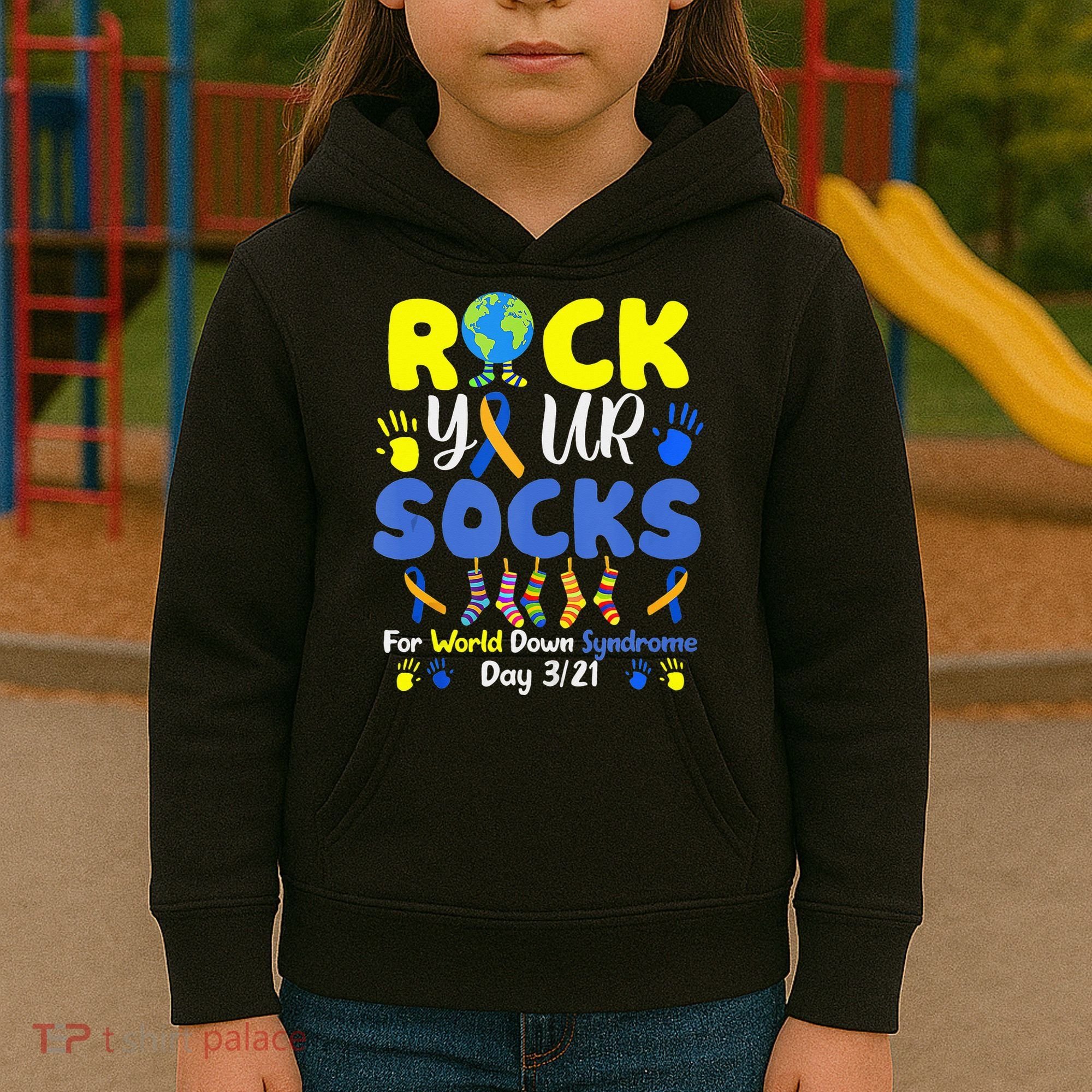 Rock Your Socks For World Down Syndrome Day Kids Hoodie