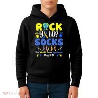 Rock Your Socks For World Down Syndrome Day Kids Hoodie thumb 4