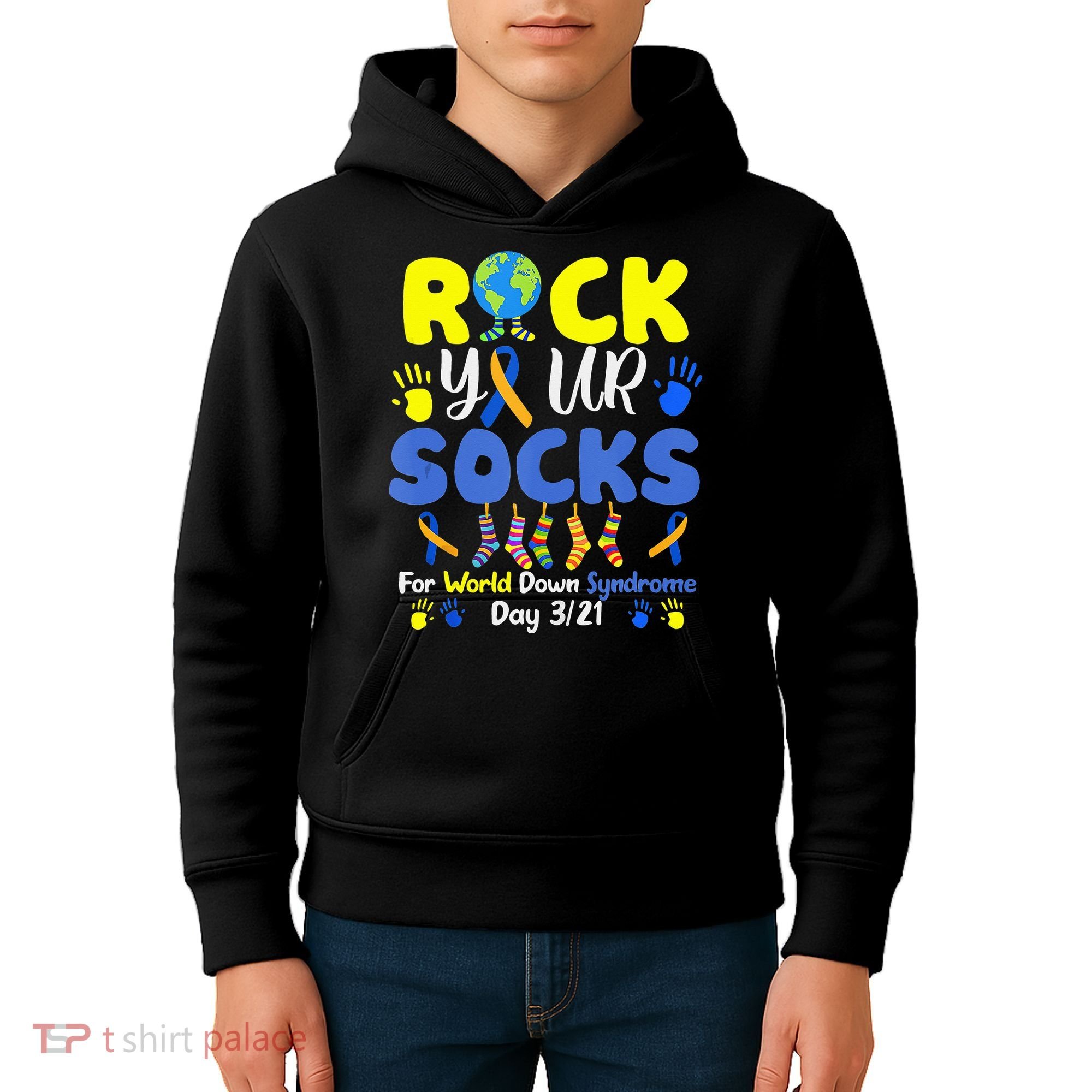 Rock Your Socks For World Down Syndrome Day Kids Hoodie