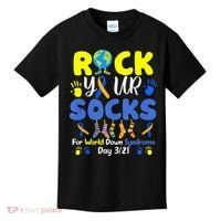 Rock Your Socks For World Down Syndrome Day Kids T-Shirt thumb 0
