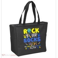 Rock Your Socks For World Down Syndrome Day Tote Bag thumb 2