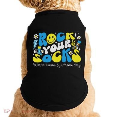 Rock Your Socks Down Syndrome Awareness Day Groovy Wdsd Doggie Tank