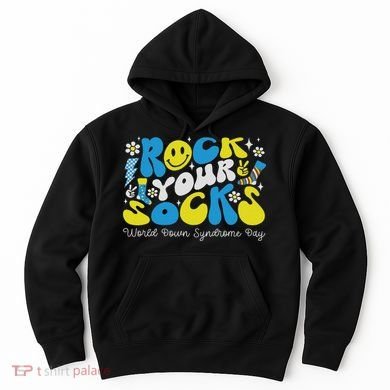 Rock Your Socks Down Syndrome Awareness Day Groovy Wdsd Hoodie