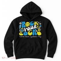 Rock Your Socks Down Syndrome Awareness Day Groovy Wdsd Hoodie thumb 0