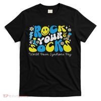 Rock Your Socks Down Syndrome Awareness Day Groovy Wdsd T-Shirt thumb 0