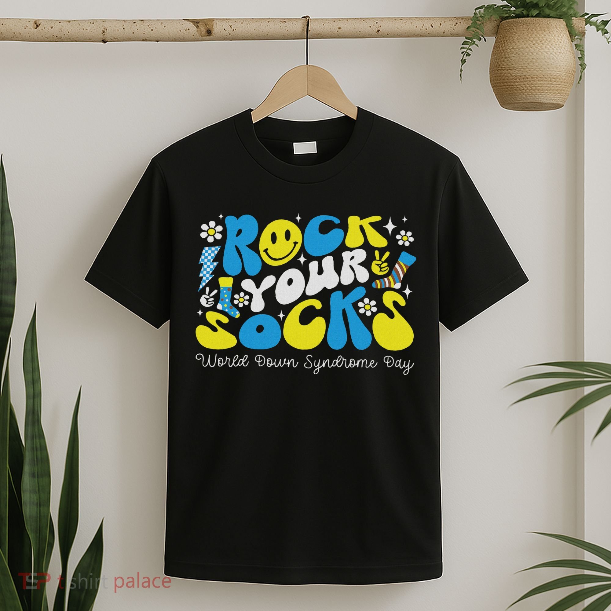 Rock Your Socks Down Syndrome Awareness Day Groovy Wdsd T-Shirt