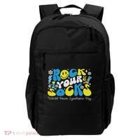 Rock Your Socks Down Syndrome Awareness Day Groovy Wdsd Backpack thumb 0