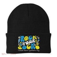 Rock Your Socks Down Syndrome Awareness Day Groovy Wdsd Beanie thumb 0