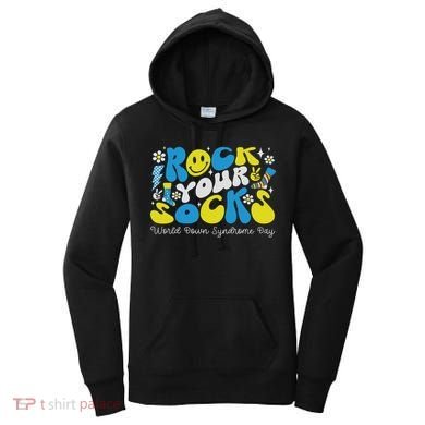 Rock Your Socks Down Syndrome Awareness Day Groovy Wdsd Women's Hoodie