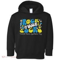 Rock Your Socks Down Syndrome Awareness Day Groovy Wdsd Toddler Hoodie thumb 0