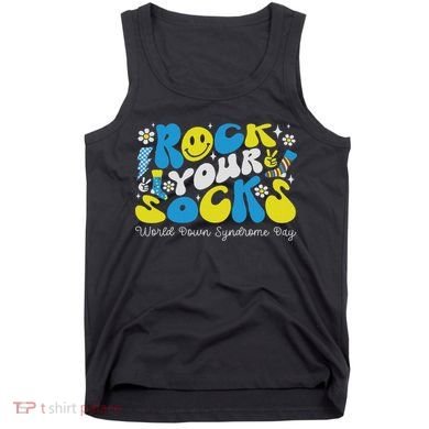 Rock Your Socks Down Syndrome Awareness Day Groovy Wdsd Tank Top