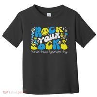 Rock Your Socks Down Syndrome Awareness Day Groovy Wdsd Toddler T-Shirt thumb 0