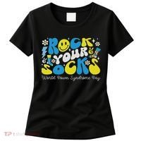 Rock Your Socks Down Syndrome Awareness Day Groovy Wdsd Women's T-Shirt thumb 0