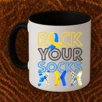 Rock Your Socks Down Syndrome Awareness Coffee Mug thumb 2
