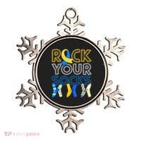 Rock Your Socks Down Syndrome Awareness Ornament thumb 0