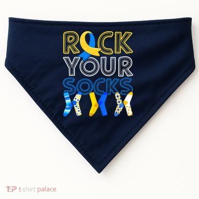 Rock Your Socks Down Syndrome Awareness USA-Made Doggie Bandana