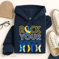 Rock Your Socks Down Syndrome Awareness Hoodie thumb 4
