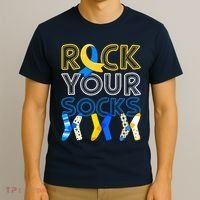 Rock Your Socks Down Syndrome Awareness T-Shirt thumb 3